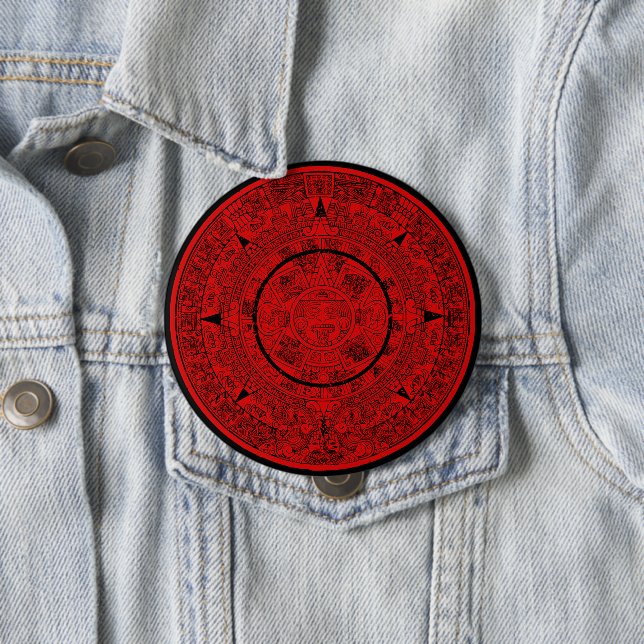 Aztec Sun Stone Maya Kalender 2 Button (Beispiel)