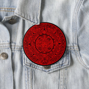 Aztec Sun Stone Maya Kalender 2 Button
