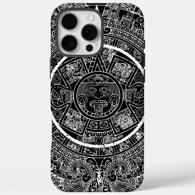 Aztec Sun Stone Maya Kalender 3 Case-Mate iPhone Hülle (Rückseite)