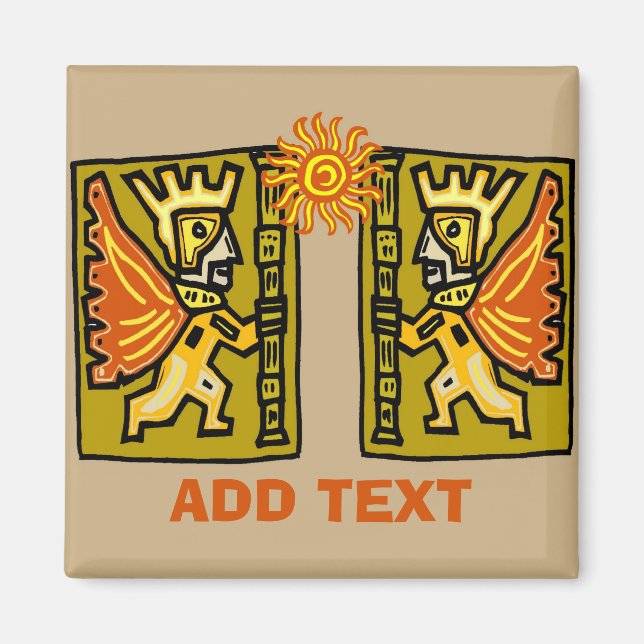 Aztec Sun, Text bearbeiten, Magnet (Vorne)