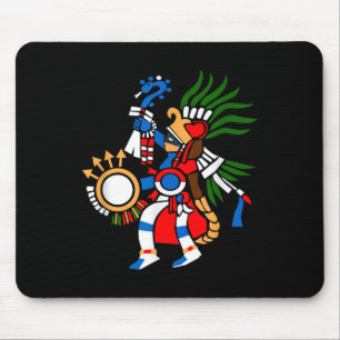 Aztec Symbol Gott des Krieges und Sun Huitzilopoch Mousepad