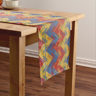 AZTEC TEXTILE FABRIC PATTERN KURZER TISCHLÄUFER