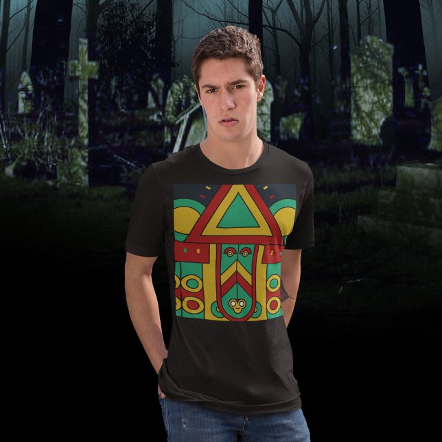 Aztec Tiki Tribal Art T-Shirt (Von Creator hochgeladen)