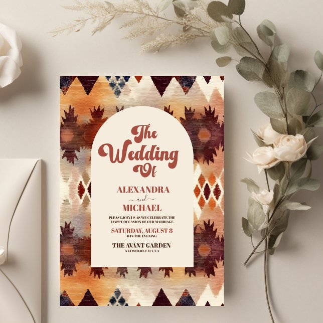 Aztec Tribal Brown Ethnic Western Wedding (Von Creator hochgeladen)