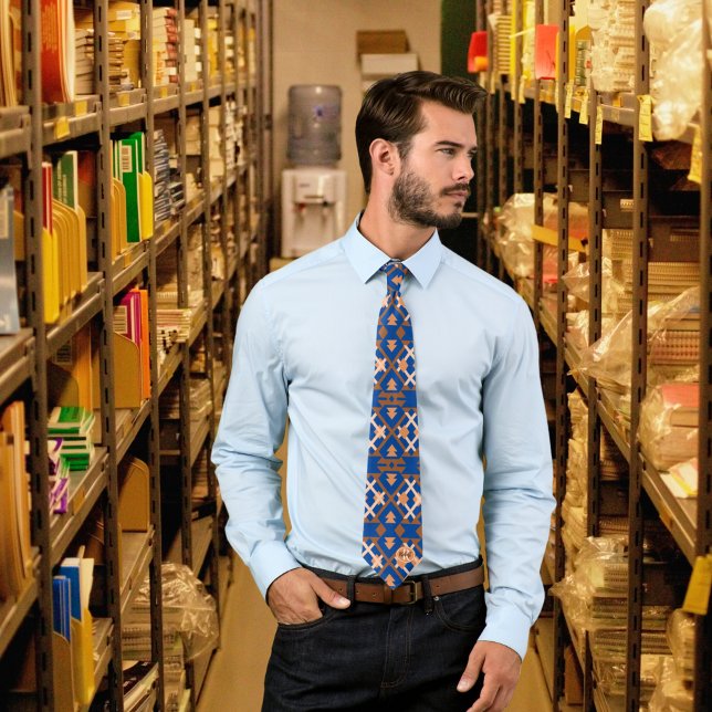 Aztec Tribal Geometrisches Muster Krawatte (Von Creator hochgeladen)