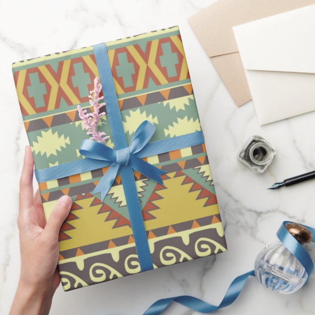 Aztec Tribal-Muster-Party Geschenkpapier (Schenken)