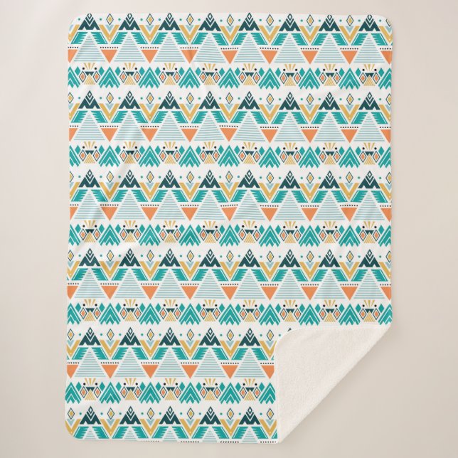 Aztec Tribal Muster Sherpadecke (Vorderseite)