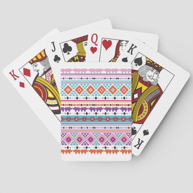 Aztec Tribal-Mustergrafik Spielkarten (Rückseite)