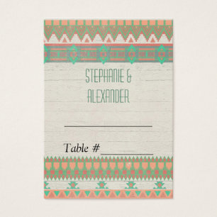 Aztec Tribal Native Pastel Peach/Aqua