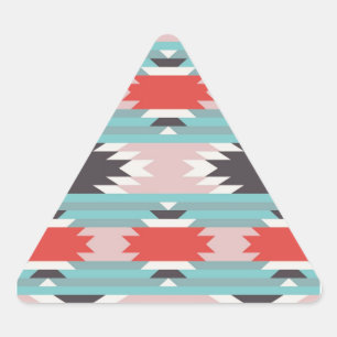 Aztec Tribal Pattern Indianerprinzen Dreieckiger Aufkleber