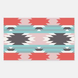 Aztec Tribal Pattern Indianerprinzen Rechteckiger Aufkleber
