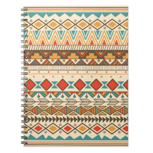 Aztec Tribal Striped Vintag Illustration Notizblock