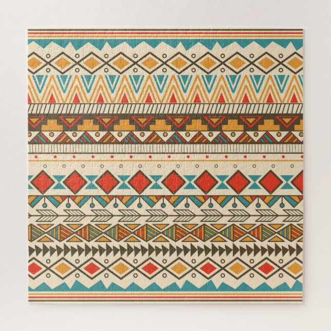 Aztec Tribal Striped Vintag Illustration Puzzle (Vertikal)