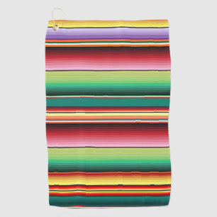 Aztec Tribal Traditionelle Textilfarben Linie m Golfhandtuch