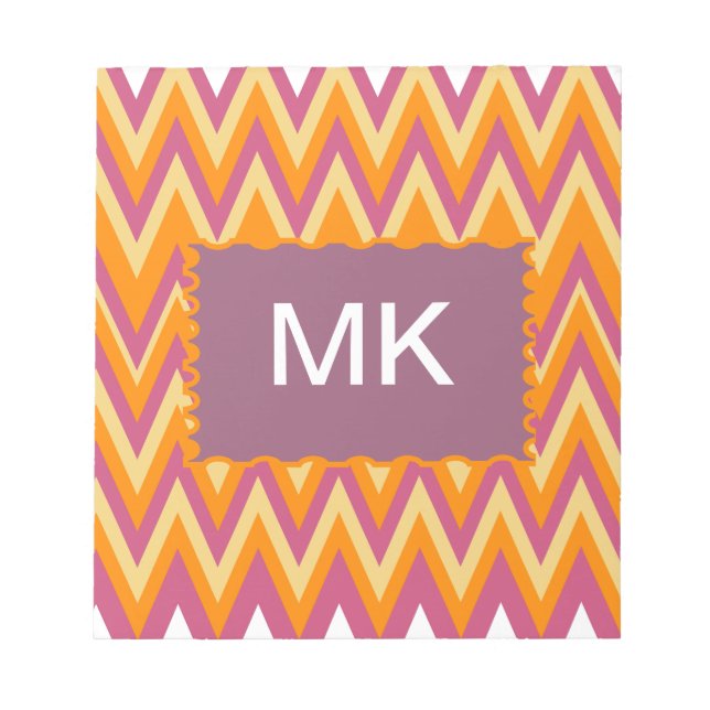 Aztec Tribal ZigZag Notizblock (Vorderseite)