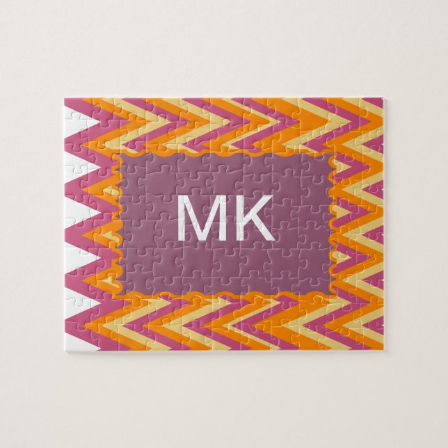 Aztec Tribal ZigZag Puzzle (Horizontal)