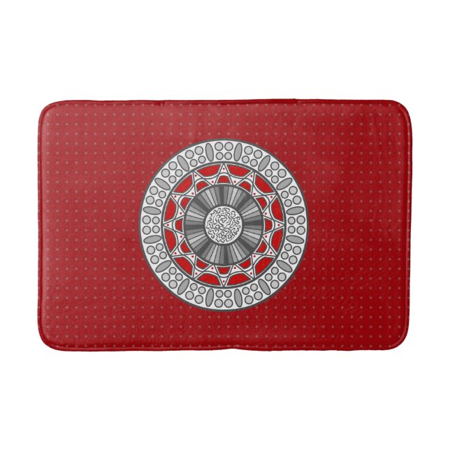 Aztec trifft Alien Bath Mat Badematte (Vorderseite)