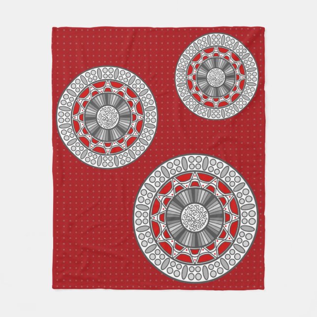Aztec trifft Alien Fleece Blanket (Vorderseite)