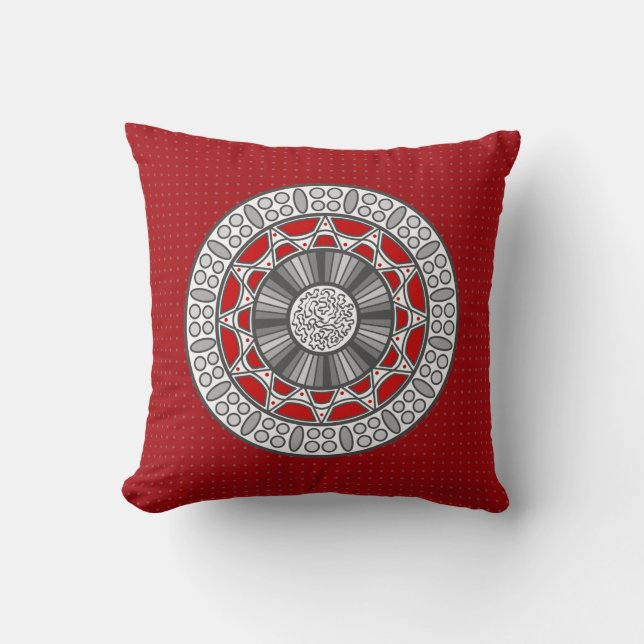 Aztec trifft Alien Pillow Kissen (Vorderseite)