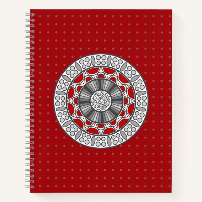 Aztec trifft Alien Spiral Notebook Notizbuch (Vorderseite)