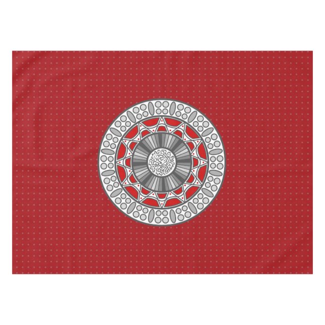 Aztec trifft Alien Tablecloth Tischdecke (Vorderseite (Horizontal))