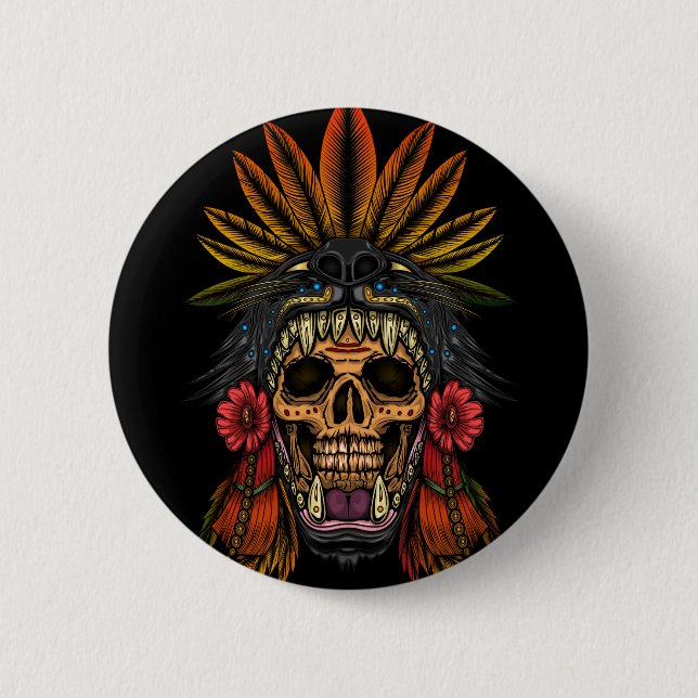 Aztec Warrior Button (Vorderseite)