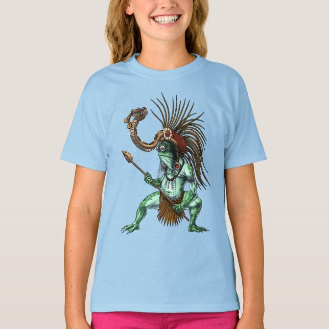 Aztec Warrior Deity Cueyatl T-Shirt (Vorderseite)