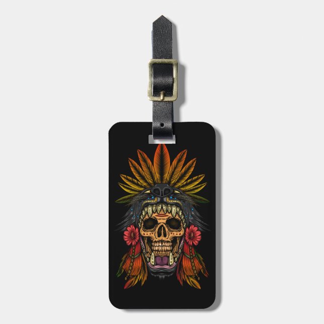 Aztec Warrior Gepäckanhänger (Vorderseite vertikal)
