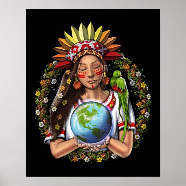 Aztec Warrior Goddess Poster (Vorne)