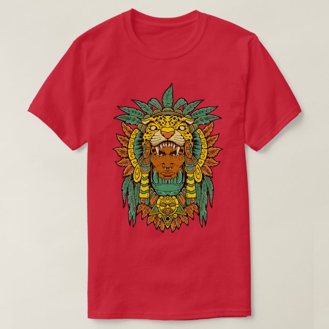 Aztec Warrior Jaguar Warrior T-Shirt (Design vorne)