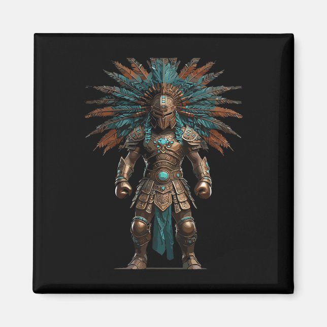 Aztec Warrior Mexican Boxing Pride Magnet (Vorne)