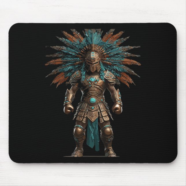 Aztec Warrior Mexican Boxing Pride Mousepad (Vorne)