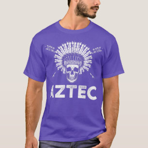 Aztec Warrior Skull Skeleton Antike Zivilisation  T-Shirt