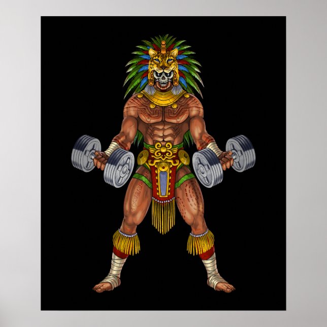 Aztec Warrior Weightlifting Poster (Vorne)