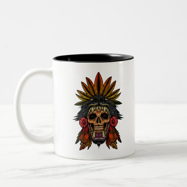 Aztec Warrior Zweifarbige Tasse (Links)