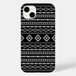 Aztec White Gray Black Mixed Motifs Muster Case-Mate iPhone 14 Plus Hülle