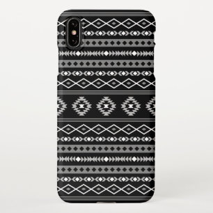 Aztec White Gray Black Mixed Motifs Muster iPhone Hülle
