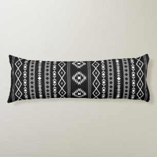 Aztec White Gray Black Mixed Motifs V Muster Seitenschläferkissen
