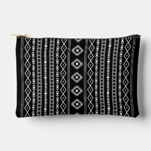 Aztec White Gray Black Mixed Motifs V Muster Zubehörtasche