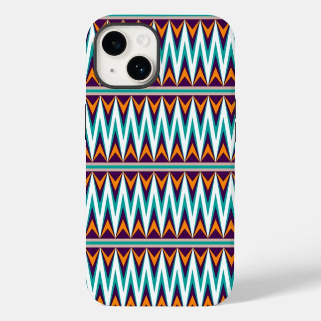 Aztec Zickzack #8 @ VictoriaShaylee Case-Mate iPhone Hülle (Rückseite)