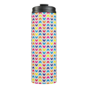 Aztec Zickzack bunt Thermosbecher