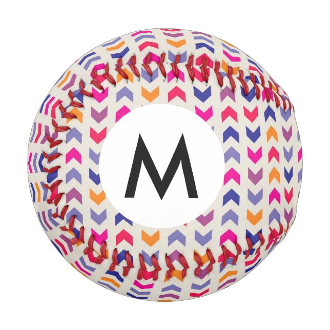 Aztec Zickzack Farbmuster Baseball (Vorderseite Links)