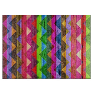 Aztec Zickzack Wood Abstrakt Schneidebrett