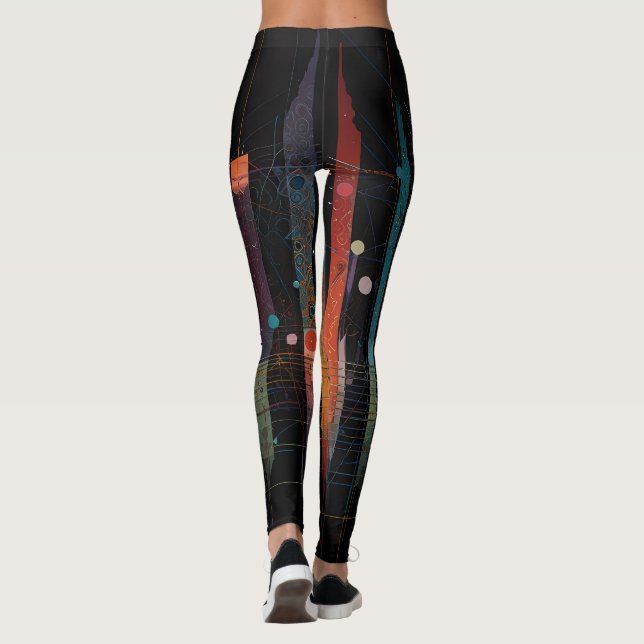 Aztec Zodiac Abstrakt Mix Leggings (Rückseite)