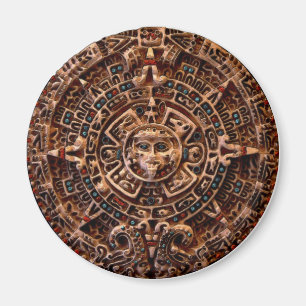"AZTECA" Maya Sun Calendar Magnet