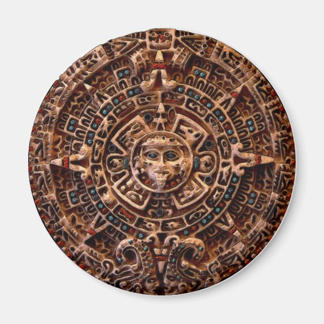 "AZTECA" Maya Sun Calendar Magnet (Vorne)