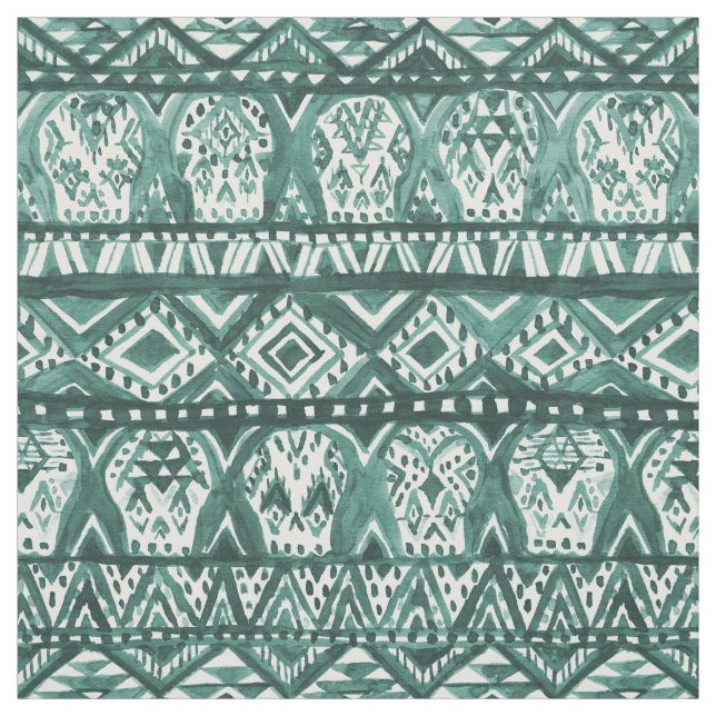 AZTECHIE aztekischer Schädel Boho Stammes- Muster Stoff (Muster)