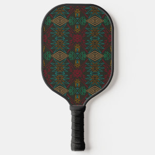 Aztek-amerikanisches geometrisches Linienmuster-Ku Pickleball Schläger