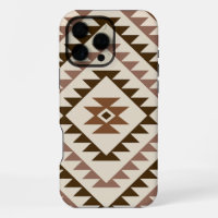 Aztek-Diamant-Muster-Design Braun+Creme