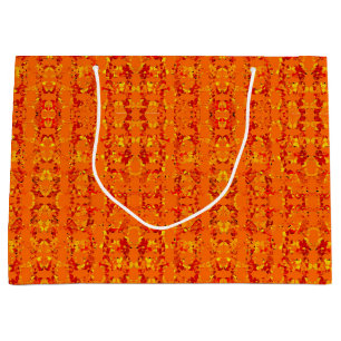 Aztek Orange Geschenktasche Große Geschenktüte